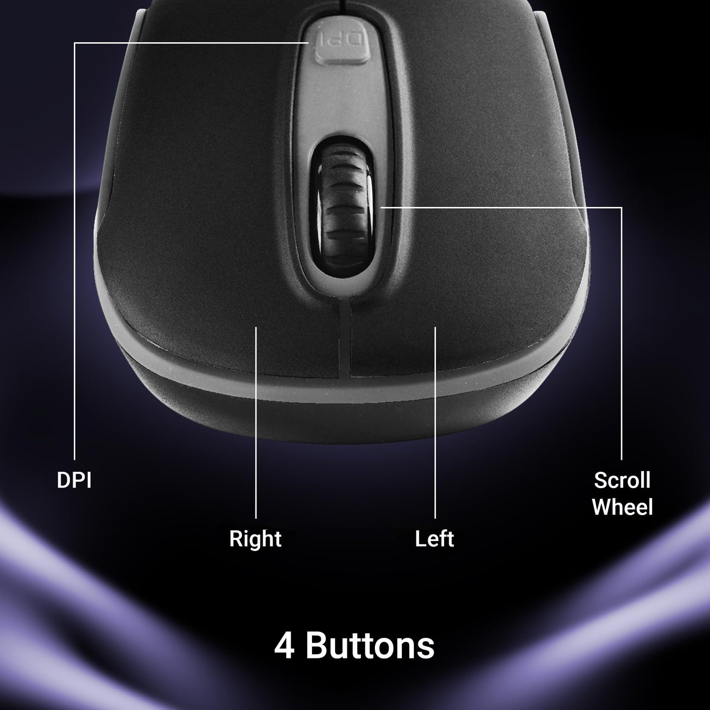 ZEBRONICS Dash Pro 2.4GHz Wireless Mouse, Upto 1600 DPI, 3 Level DPI, High Precision, Power Saving Mode, Comfortable & Lightweight, for Mac | Laptop | Computer (Grey)