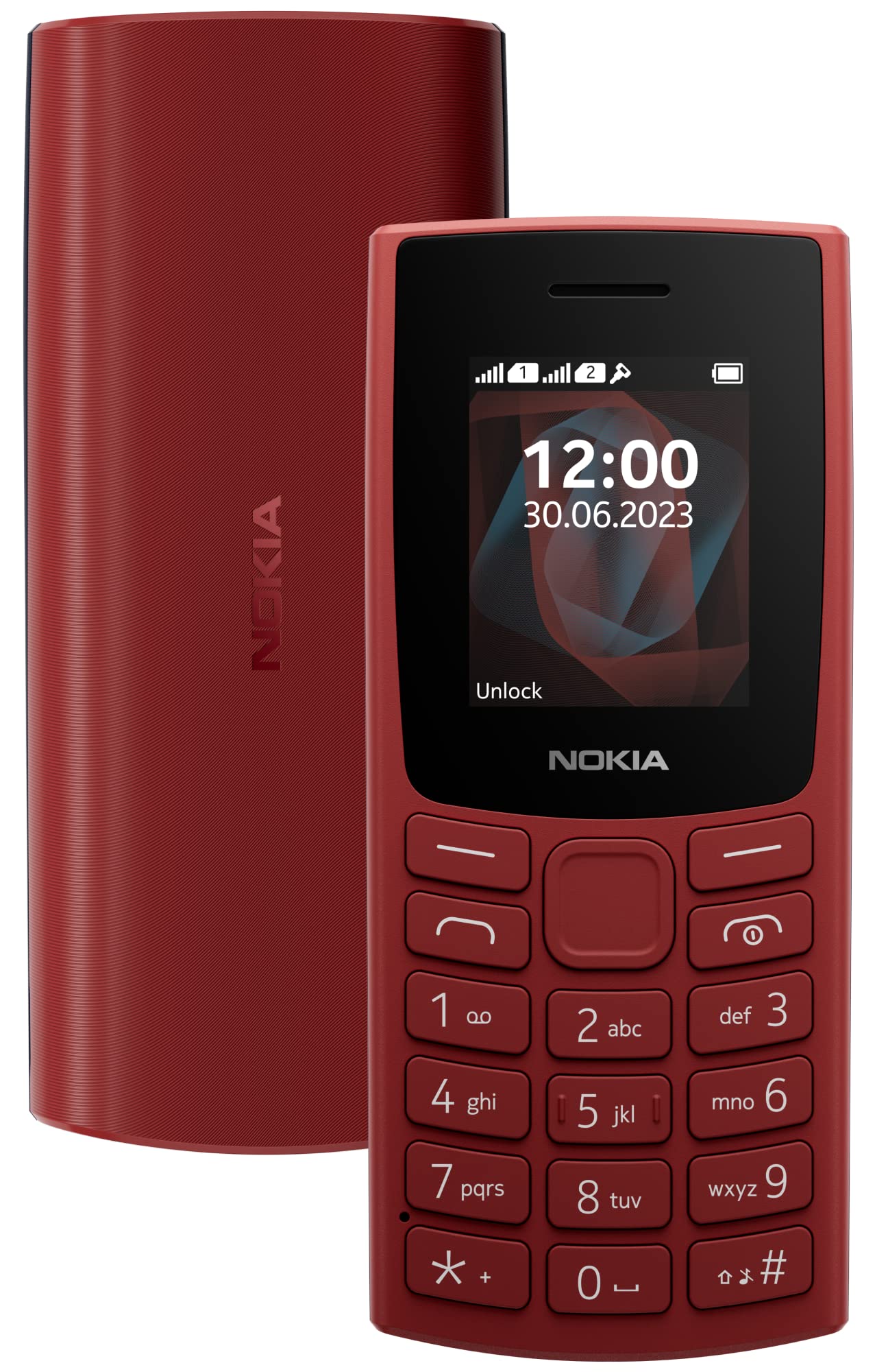 Nokia All-New 105 Single Sim Keypad Phone with Built-in UPI Payments, Long-Lasting Battery, Wireless FM Radio | Red