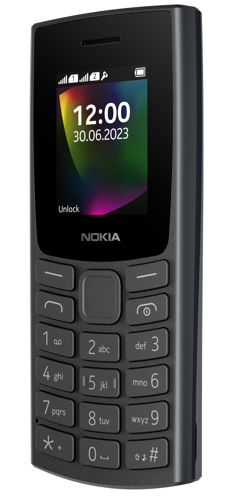 Nokia 106 Single Sim, Keypad Phone with Built-in UPI Payments App, Long-Lasting Battery, Wireless FM Radio & MP3 Player, and MicroSD Card Slot | Charcoal