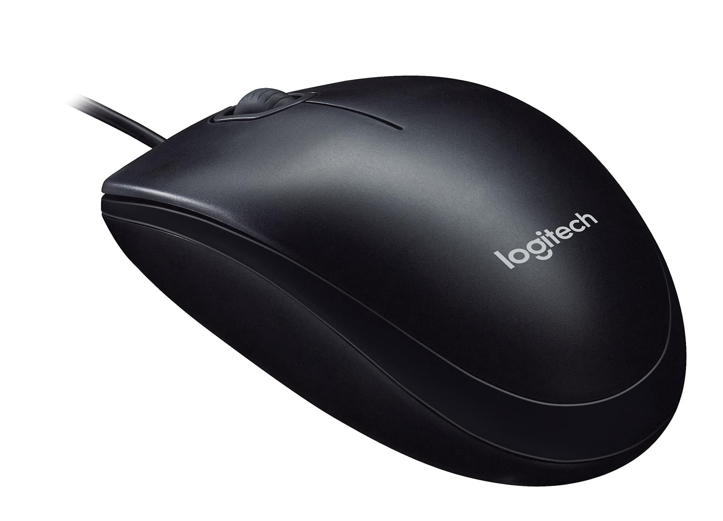 Logitech M90 Wired USB Mouse, 3 yr Warranty, 1000 DPI Optical Tracking, Ambidextrous PC/Mac/Laptop - Black