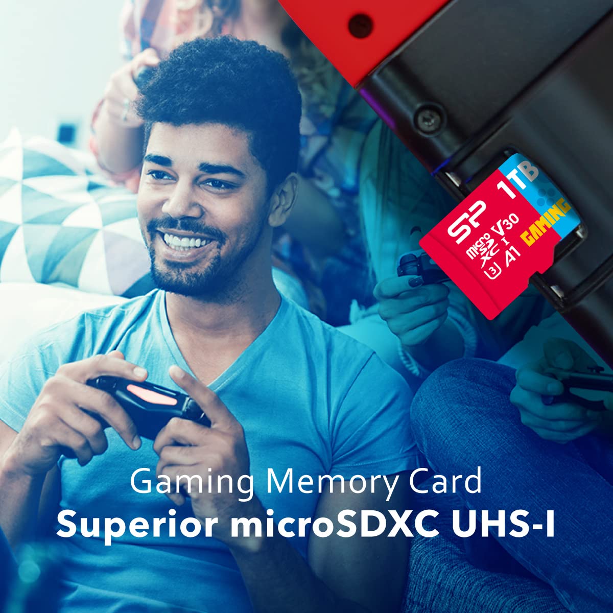 Silicon Power 128GB Gaming microSDXC UHS-I Micro SD Card with Adapter, Optimized for Mobile Games Apps Nintendo-Switch, Class 10 U3 V30 A1 MicroSD Memory Card, Superior Gaming Series