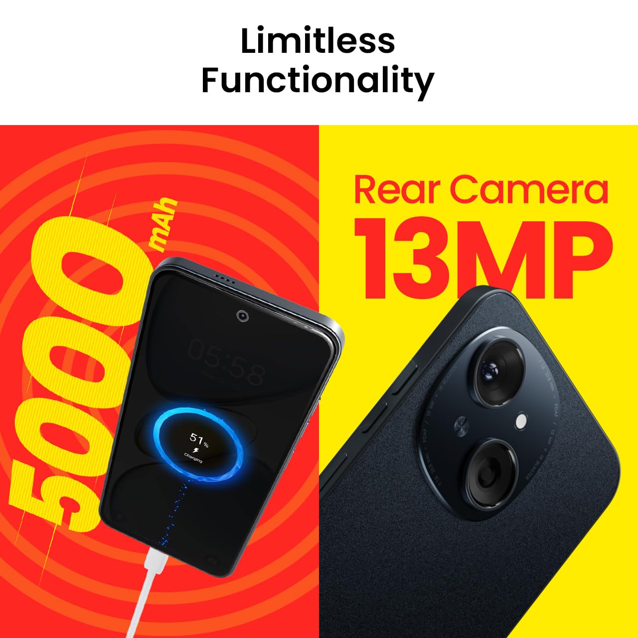 TECNO POP 9 (Startrail Black, 3GB+64GB) |India's 1st Mediatek G50 | IP54 Rated | IR Remote | Dual Speaker with DTS | 36 Month Lag Free Fluency | 15W Fast Charging Support | 5000 mAh Battery