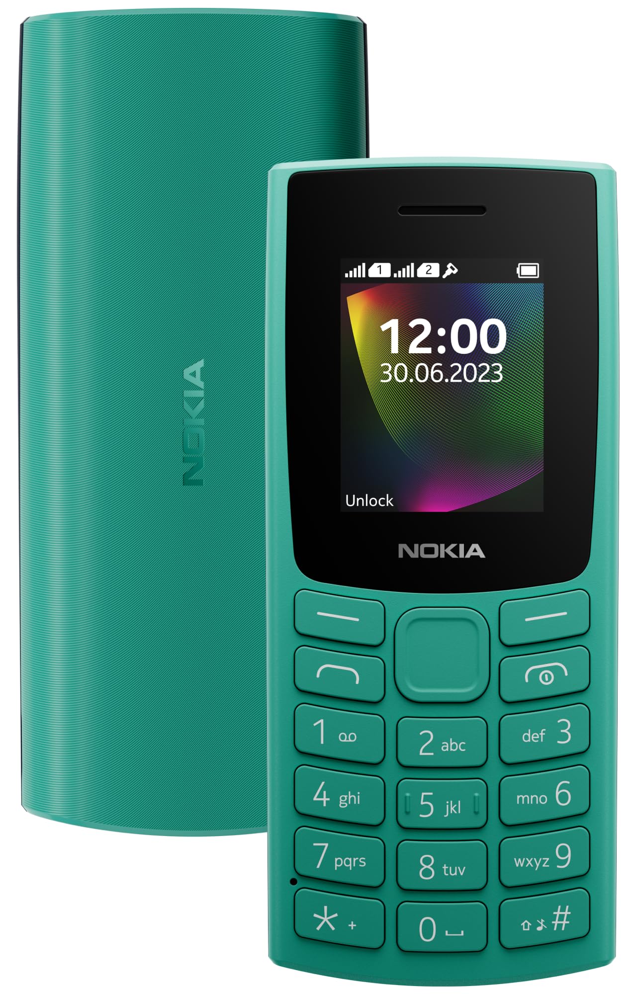 Nokia 106 Single Sim, Keypad Phone with Built-in UPI Payments App, Long-Lasting Battery, Wireless FM Radio & MP3 Player, and MicroSD Card Slot | Green