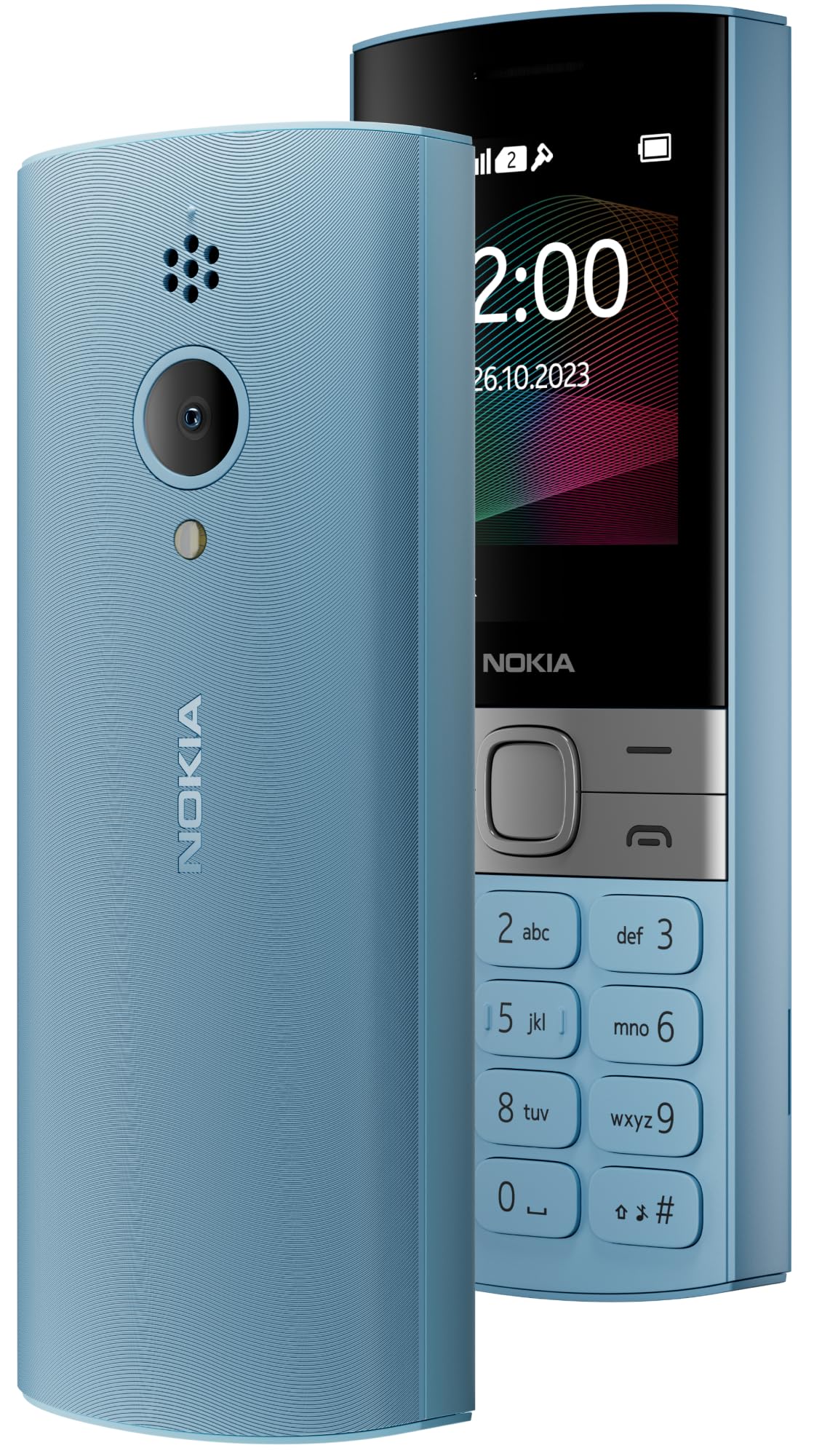 Nokia 150 Dual SIM Premium Keypad Phone | Rear Camera, Long Lasting Battery Life, Wireless FM Radio & MP3 Player and All-New Modern Premium Design | Blue