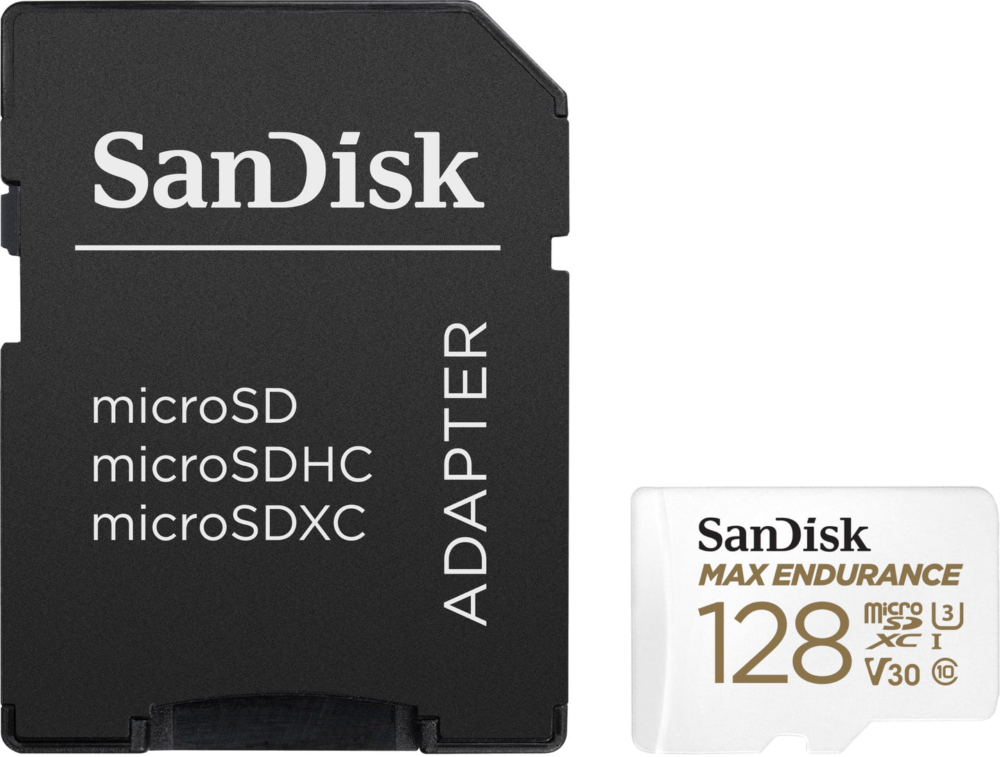 SanDisk 128GB MAX Endurance microSDHC™ Card with Adapter for 4K Video on Dashcams and Video Surveillance Cameras