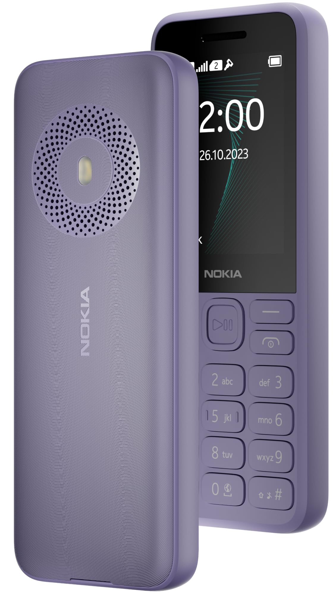 Nokia 130 Music | Built-in Powerful Loud Speaker with Music Player and Wireless FM Radio | Dedicated Music Buttons | Big 2.4” Display | 1 Month Standby Battery Life | Purple