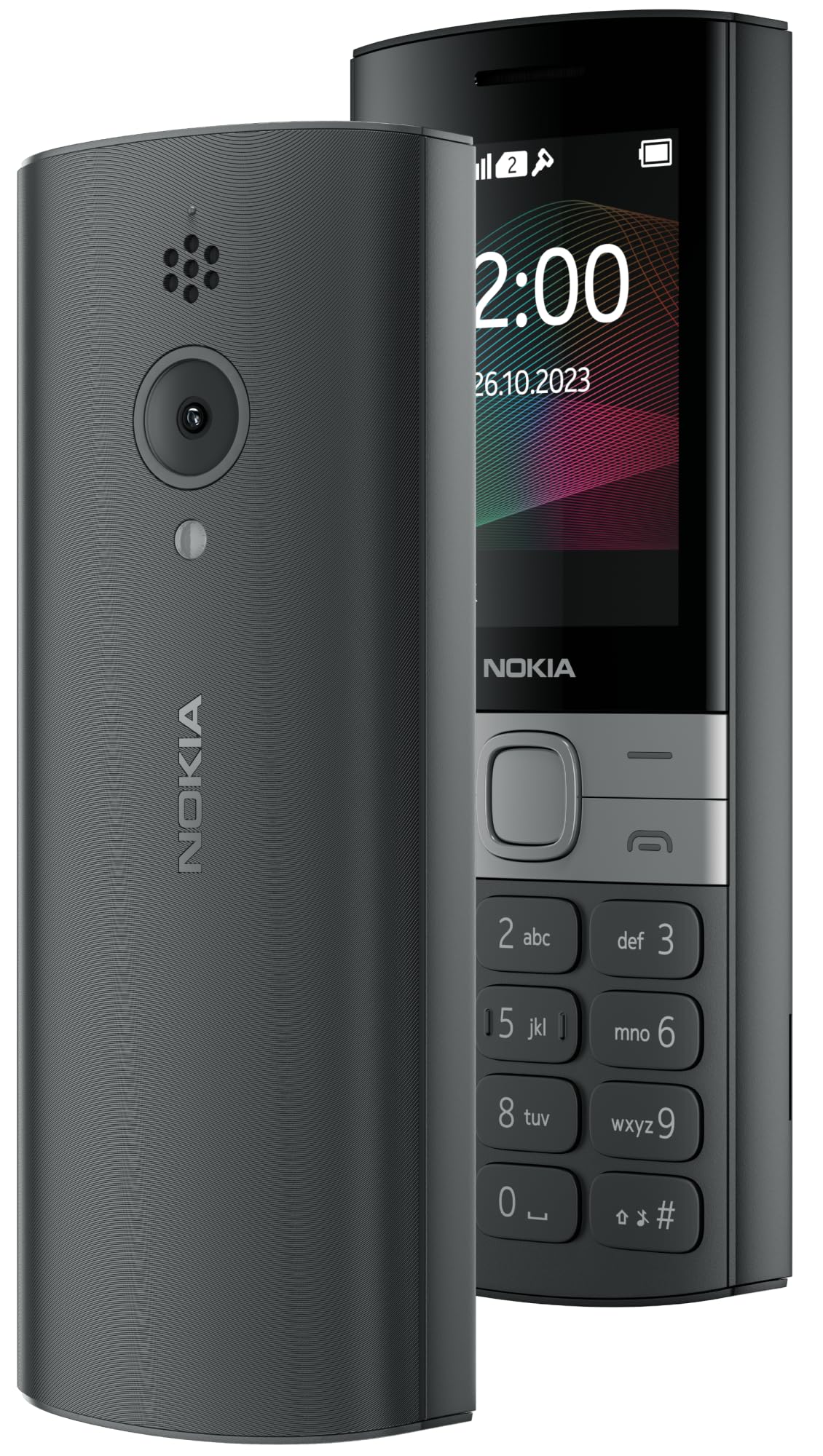 Nokia 150 Dual SIM Premium Keypad Phone | Rear Camera, Long Lasting Battery Life, Wireless FM Radio & MP3 Player and All-New Modern Premium Design | Black