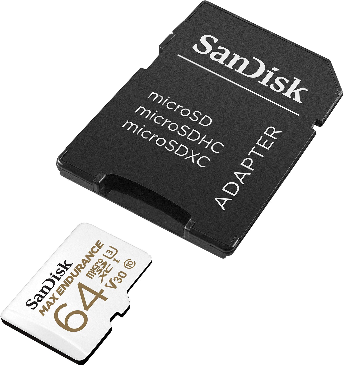 SanDisk 64GB MAX Endurance microSDHC™ Card with Adapter for 4K Video on Dashcams and Video Surveillance Cameras