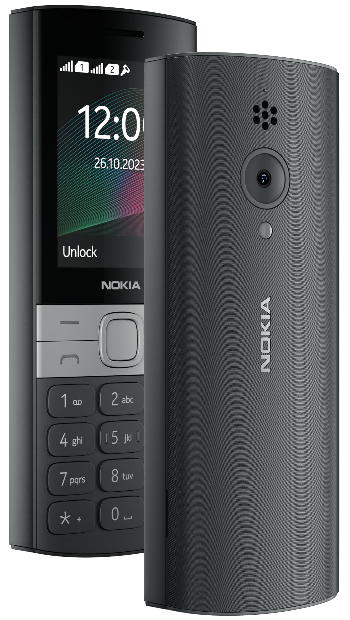 Nokia 150 Dual SIM Premium Keypad Phone | Rear Camera, Long Lasting Battery Life, Wireless FM Radio & MP3 Player and All-New Modern Premium Design | Black